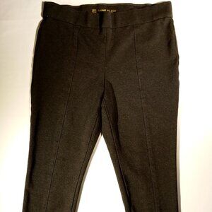 ANNE KLEIN PANTS  sz XL  Pull-On  Slim  Cropped  Tummy Panel  Charcoal Gray  GUC